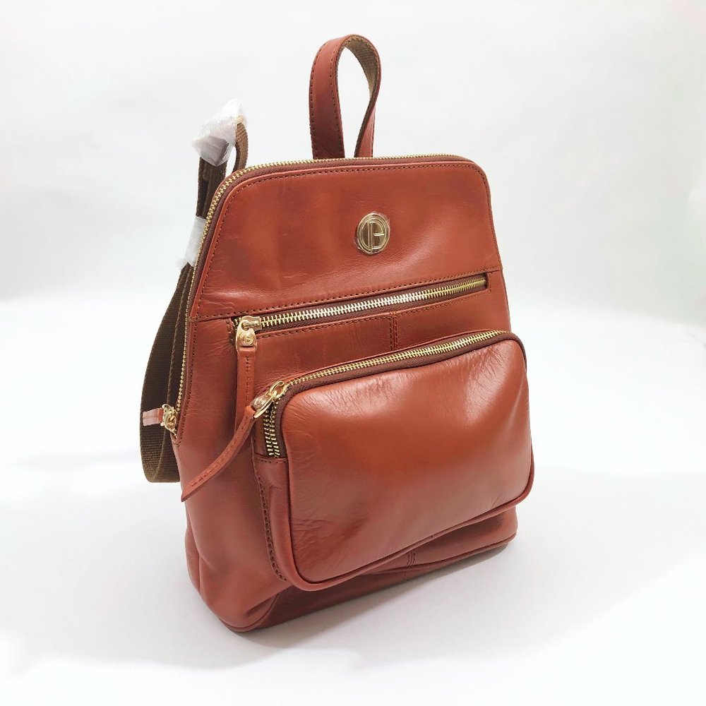 Pure Luxuries London Verbena Leather Backpack Bloomsbury Collection 11x11x5 inch